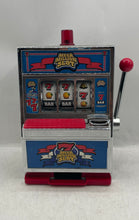 Load image into Gallery viewer, Vintage Radica 2001 Mega Million Jackpot Coin Bank Slot Machine Toy Untested
