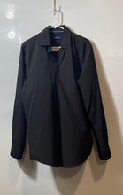Load image into Gallery viewer, Nautica Mens Black Long Sleeve Collared Stretch Slim Fit Dress Shirt Size M
