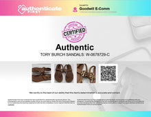 Load image into Gallery viewer, Authentic Tory Burch Womens Brown Leather Thong Sandals Size 8M Worn Damaged
