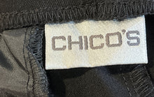 Load image into Gallery viewer, Chico's Womens Black Pleated Front Straight Leg Side-Zip Trouser Pants Size 1
