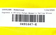 Load image into Gallery viewer, Express X Olivia Culpo Womens Yellow Pullover Cropped T-Shirt Size XS With Tag
