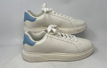 Load image into Gallery viewer, Zara Mens White Blue Leather Low Top Lace-Up Sneaker Shoes Size EUR 46
