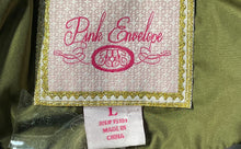 Load image into Gallery viewer, Pink Envelope Womens Green Long Sleeve Full-Zip Puffer Jacket Size Large
