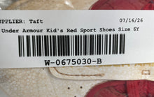 Load image into Gallery viewer, Under Armour Boys Harper 9 RM 3027452-103 Red White Baseball Cleats Size 6Y
