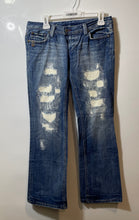 Load image into Gallery viewer, Lee Cooper Womens Blue Denim Distressed Pockets Bootcut Jeans Pants Size 28
