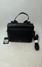 Load image into Gallery viewer, Crossi Womens Black Leather Bow Detachable Crossbody Strap Satchel Bag With Tag
