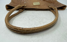 Load image into Gallery viewer, Marc Fisher Womens Alligator Brown Leather Double Handle Shoulder Handbag
