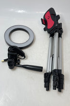 Load image into Gallery viewer, Adjustable Tripod Stand Smartphone Holder With LED Selfie Ring Light And Case
