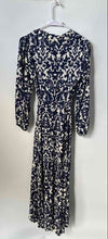 Load image into Gallery viewer, Zara Womens Blue And White Long Sleeve Button Front Midi Shirt Dress Size Small
