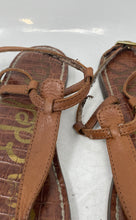 Load image into Gallery viewer, Sam Edelman Womens Gigi Brown Leather Adjustable Strap Thong Sandals Size 6
