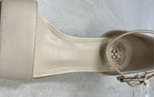 Load image into Gallery viewer, Vince Camuto Womens Jefannah Beige Leather Wedge Ankle Strap Sandals Size 8.5M
