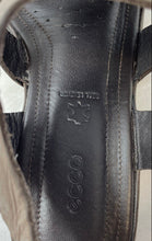 Load image into Gallery viewer, Ecco Womens Brown Leather Buckle Open Toe Flat Strappy Sandals Size EUR 36
