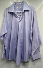 Load image into Gallery viewer, Calvin Klein Mens Light Purple Long Sleeve Collared Dress Shirt Size 17.5 34/35
