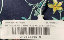 Load image into Gallery viewer, Ann Taylor Loft Womens Blue Multi Floral Marisa Flat Front Ankle Pants Size 6
