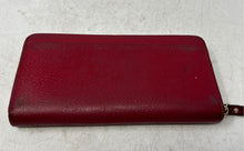Load image into Gallery viewer, Kate Spade New York Womens Red Leather Card Holder Small Zip-Around Wallet
