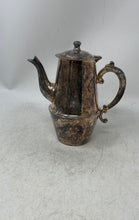Load image into Gallery viewer, Vintage Silver-Tone Metal Pitcher Pot For Tea &amp; Coffee With Lid &amp; Handle
