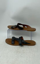 Load image into Gallery viewer, Coach Womens Harlan CA363 Black Brown Open Toe Slip-On Slide Sandals Size 9B
