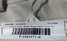 Load image into Gallery viewer, Calvin Klein Womens Beige Stretch Flat Front Straight Leg Ankle Pants Size 10

