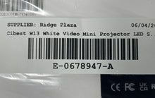 Load image into Gallery viewer, Cibest Model W13 White LED Home Theater VGA HDMI USB Video Projector Not Tested
