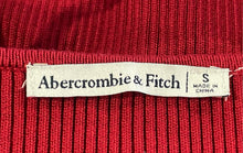 Load image into Gallery viewer, Abercrombie &amp; Fitch Womens Red Ribbed Long Sleeve Mini Sweater Dress Size S
