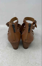 Load image into Gallery viewer, Lucky Brand Womens Jinela Brown Leather Wedge Heel Strappy Sandals Size 6.5 M
