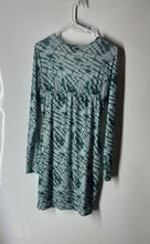 Load image into Gallery viewer, Forever 21 Womens Green White Tie Dye Long Sleeve Pullover Mini Dress Size 0X
