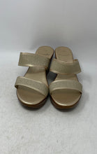 Load image into Gallery viewer, Comtesa Italian Shoemakers Womens Gold-Tone Wedge Heel Slide Sandals Size 11M
