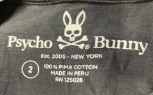 Load image into Gallery viewer, Psycho Bunny Mens Black Short Sleeve Crew Neck Graphic Pullover T-Shirt Size 2
