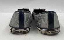 Load image into Gallery viewer, Authentic Tory Burch Womens Skylar Black Silver White Ballet Flats Size 5.5 M
