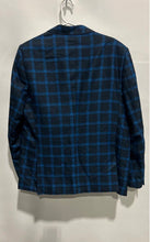 Load image into Gallery viewer, Elie Balleh Mens Blue Black Long Sleeve Two-Button Blazer Size Large
