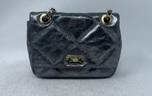 Load image into Gallery viewer, Borse In Pelle Womens Gray Inner Pockets Flap Shoulder Crossbody Handbag

