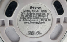 Load image into Gallery viewer, iHome Model iHM61 Silver Portable Rechargeable Bluetooth Mini Speaker Not Tested

