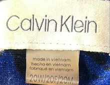 Load image into Gallery viewer, Calvin Klein Womens Blue Floral 3/4 Sleeve Crew Neck A-Line Dress Size 20W
