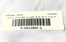 Load image into Gallery viewer, Calvin Klein Mens Light Blue Infinite Slim Fit Dress Shirt Size 15.5 34/35 M

