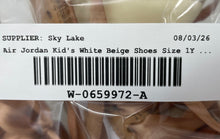 Load image into Gallery viewer, Nike Kids Air Jordan 1 Retro High White Beige Sneaker Shoes Size 1Y No Insole

