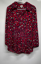 Load image into Gallery viewer, Anne Klein Womens Multicolor Leopard Print Long Sleeve Blouse Top Size M

