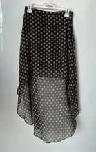 Load image into Gallery viewer, Forever 21 Womens Black Beige Polka Dot Asymmetric A-Line Skirt Size M
