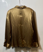Load image into Gallery viewer, Lilia Smith Womens Brown Long Sleeve Collared Western Button-Up Shirt Size XL
