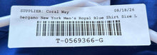 Load image into Gallery viewer, Bergamo New York Mens Royal Blue Long Sleeve Dress Shirt Size L 16-16.5 34/35
