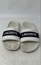 Load image into Gallery viewer, Lacoste Womens Croco 7-41CFA0011042 White Slip-On Open Toe Slide Sandals Size 8
