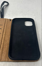 Load image into Gallery viewer, Coach Womens Blue Signature Print Leather Foldable Apple iPhone Case
