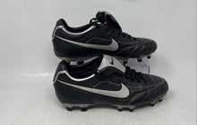 Load image into Gallery viewer, Nike Mens Tiempo Mystic FG 310115-002 Black Gray Lace-Up Soccer Cleats Size 7.5
