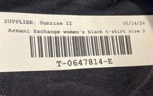 Load image into Gallery viewer, Armani Exchange Womens Black Short Sleeve Round Neck Pullover T-Shirt Size Small
