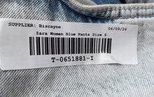 Load image into Gallery viewer, Zara Womens Blue Denim Light Wash Regular Fit Raw Hem Straight Leg Jeans Size 6
