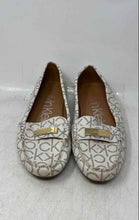 Load image into Gallery viewer, Calvin Klein Womens Leta Beige Monogram Round Toe Slip-On Loafer Shoes Size 8
