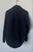 Load image into Gallery viewer, Calvin Klein Mens Black Printed Long Sleeve Slim Fit Dress Shirt Size M 15 32/33
