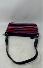 Load image into Gallery viewer, The Sak Womens Multicolor Striped Crochet Inner Pockets Shoulder Handbag
