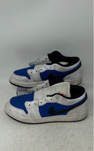 Load image into Gallery viewer, Nike Boys Air Jordan 1 Low SE Blue White Sneakers Shoes Size 4.5Y No Laces
