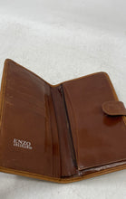 Load image into Gallery viewer, Enzo Angiolini Womens Brown Leather Credit Card Holder Zipper Bifold Wallet

