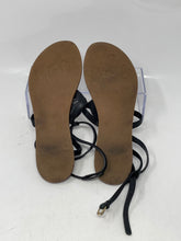 Load image into Gallery viewer, Authentic Tory Burch Womens Dilan Black Brown Slingback Sandals Size 8M Damaged
